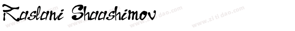 Raslani Shaashimov字体转换